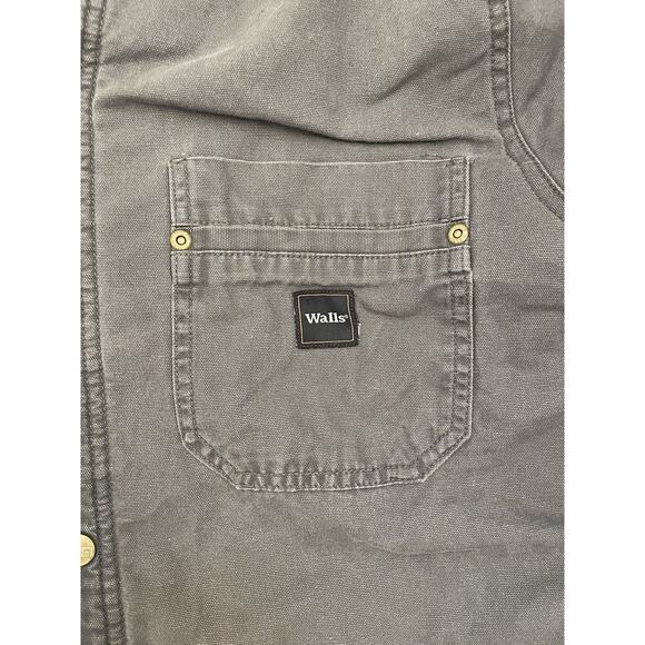 Walls Workwear Jacket Mens Gray Size Large Outdoor Sherpa Lined - Picture 2 of 8